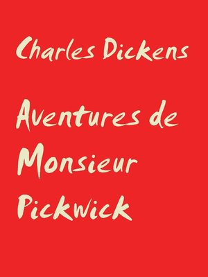 cover image of Aventures de Monsieur Pickwick